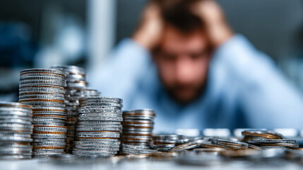 Business cannot meet obligations due to persistent negative cash flow, causing reliance on shortterm credit, renegotiation with suppliers, and internal delay in cost initiatives.