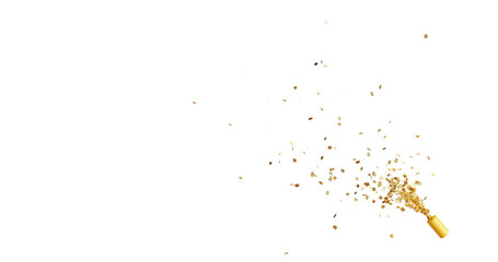 Confetti partical isolated background. 3d Rendering Transparent Confetti. Colorful Confetti against a White Background Tranparent BG Confeti.
