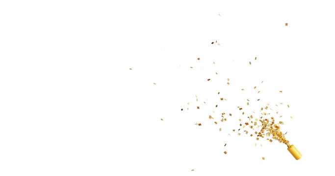 Confetti partical isolated background. 3d Rendering Transparent Confetti. Colorful Confetti against a White Background Tranparent BG Confeti.