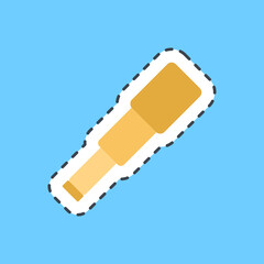 Cutting line sticker binoculars. Pirates theme elements.