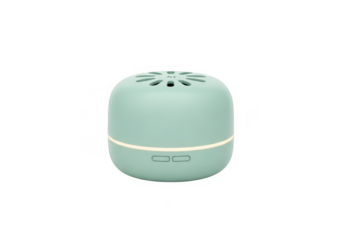 Light blue essential oil diffuser isolated on transparent background