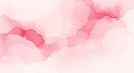 Abstract watercolor painting with shades of pink and red, creating a soft and flowing texture.
