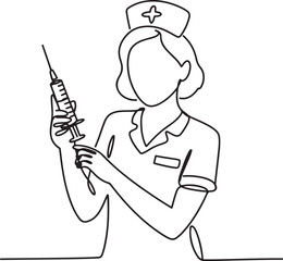 One line drawing of heart rate monitor ECG waveform illustration for medical and healthcare design