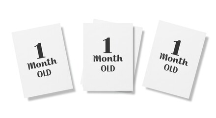 One Month Old Milestone Cards for Babys First Month.