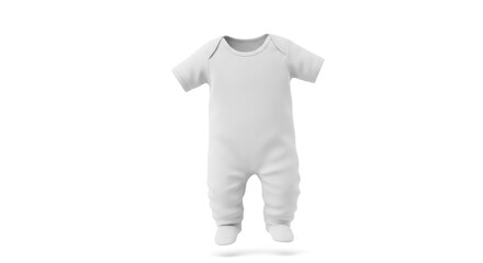 White Baby Onesie Mockup for Custom Design Presentation.