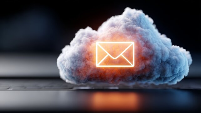Essential cloud email service icon representing modern digital communication and secure data transfer for online messaging solutions.