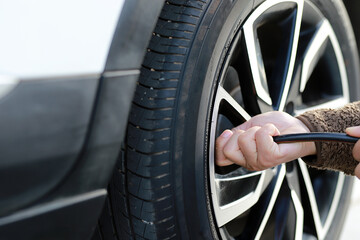 Inflating your tires helps save fuel.