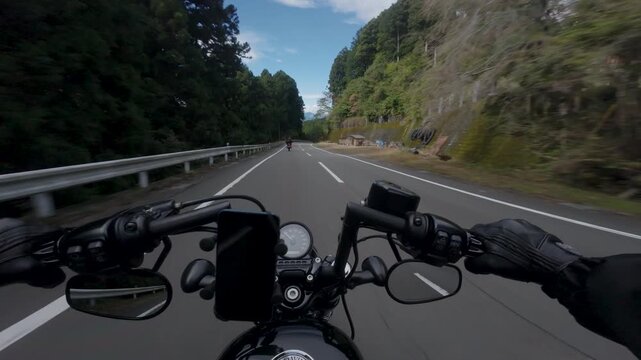 Shizuoka Japan Motorcycle Road Trip Scenic Mountain View 05