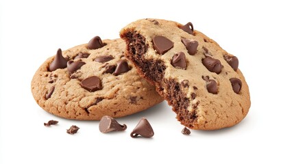 Delicious Chocolate Chip Cookies with Melting Chips and Crumbs