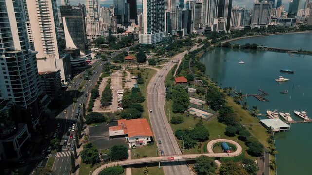 Discover the stunning drone views of cinta costera in panama city