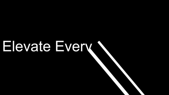 Inspirational quote about elevating every single day on a black background