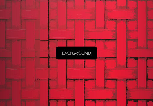 Abstract Woven Basket Textured Red Background