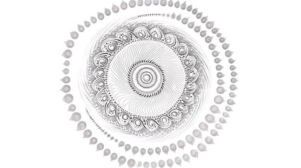 Intricate mandala design radiating with energy and detail, perfect for meditation and art