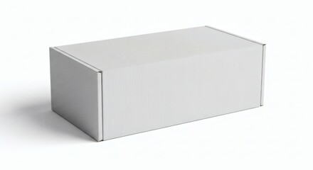 Naklejka premium Blank White Cardboard Packaging Mockup for Product Presentation and Branding - Package Design