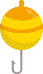 Fishing Gear and Equipment Flat Vector Icons