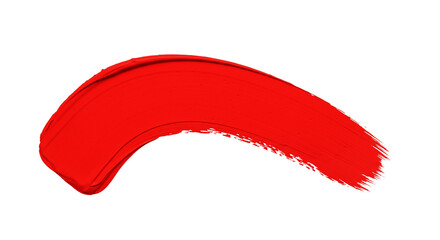 A vibrant red brush stroke, perfect for adding a splash of color to any design isolated on transparent background