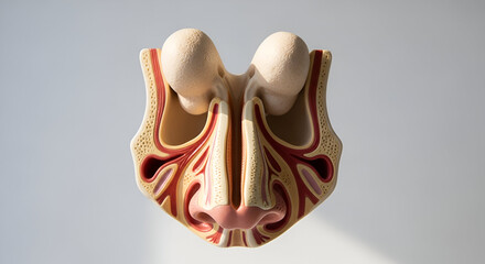 Anatomy Model of Nasal Cavity and Structures for Medical Study