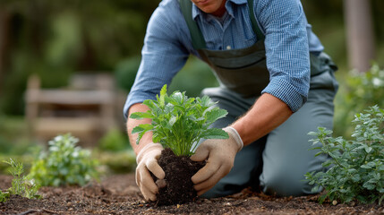 Professional gardening and landscaping with healthy plants, rich soil, seasonal flowering, eco-friendly practices, planting tools, and expert plant care tips for vibrant greenery