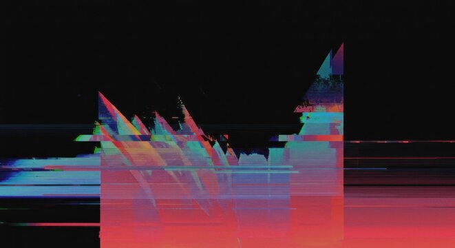 Abstract Glitch Art - A Digital Distortion of Color and Form.