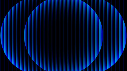 Abstract blue light pattern with vertical lines and overlapping circles for modern backgrounds
