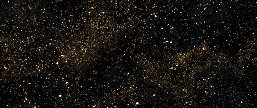 Gold flake shimmer obsidian black design background