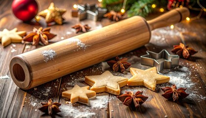 Christmas Cookies Baking with Spices.