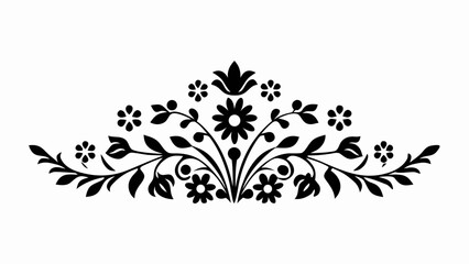 Elegant floral flourish design with botanical elements, perfect for vintage invitations and decorative accents, a beautiful touch of nature's artistry