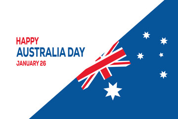 Happy Australia Day Lettering with Decorative Script Style for National Celebration