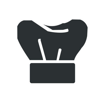 vector illustration of cheff hat.minimalist style isolated on a white background.