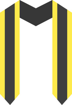 Black graduation stole