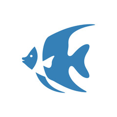 Coral reef fish icon on White Background Vector Art Illustration on white background.
