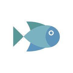 Fish icon on White Background Vector Art Illustration on white background.