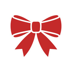 Christmas bow icon on White Background Vector Art Illustration on white background.