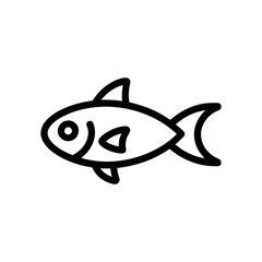 Fish icon on White Background Vector Art Illustration on white background.