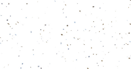 High resolution colorful confetti isolated on transparent background png, 3d render of confetti floating, confetti falling down, celebration, birthday, wedding, party graphics, no shadows
