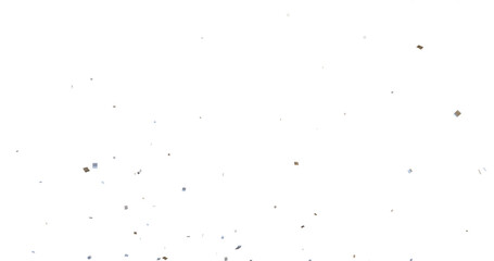 High resolution colorful confetti isolated on transparent background png, 3d render of confetti floating, confetti falling down, celebration, birthday, wedding, party graphics, no shadows