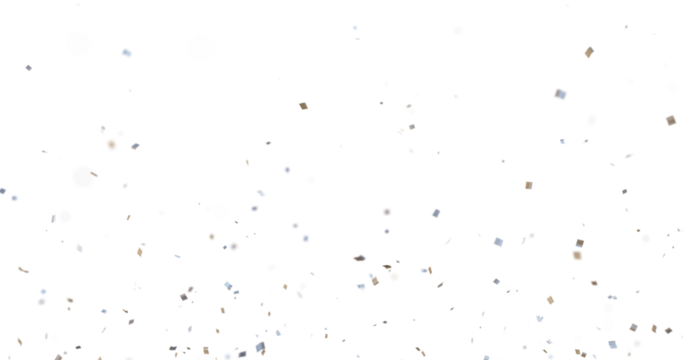High resolution colorful confetti isolated on transparent background png, 3d render of confetti floating, confetti falling down, celebration, birthday, wedding, party graphics, no shadows
