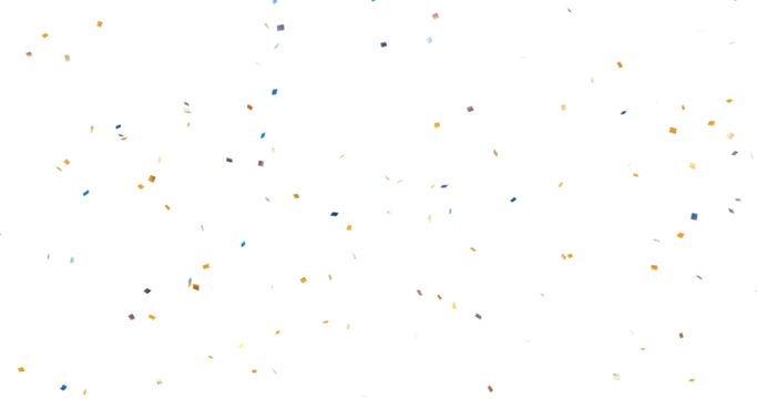 Colorful bright confetti isolated on transparent background, multicolored confetti falling png, celebration themes, party graphics, birthdays, festivals, new year designs, no shadows