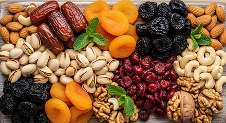mixed nuts and dried fruits