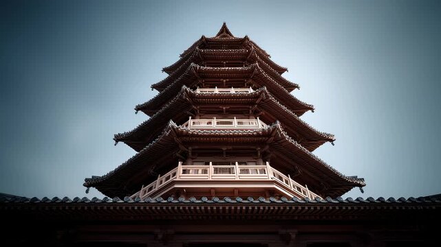 Majestic Tang Dynasty Pavilion Architectural Art Paradigm