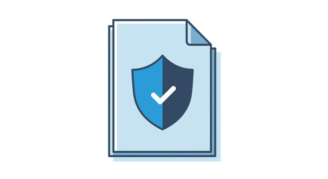 Secure document icon representing verified data protection and trustworthy policy approval, conveying safety and compliance assurance.