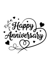 Happy Anniversary Heart Design