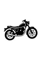 Obraz premium Classic Motorcycle Silhouette