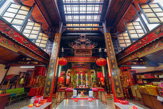 Inside view of Sin Sze Si Ya Temple, Kuala Lumpur
