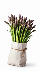 Fresh Purpletinged Asparagus Paper Bag