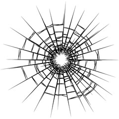 Shattered glass effect, perfect for adding drama, tension, or destruction to designs