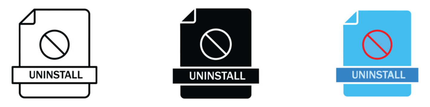 Uninstall icon vector. software uninstallation and removal processes symbol. vector illustration.