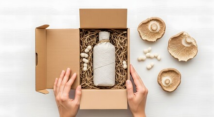 Eco-Friendly Packaging with Sustainable Materials and Mushroom-Based Protective Cushioning