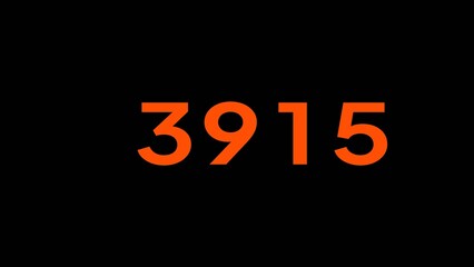 Number counting illustration. Mathematics number text. Numeric typography of numbers.