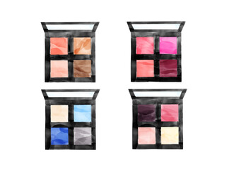 Watercolor Eyeshadow Palette Collection – 4 Quad Makeup Sets